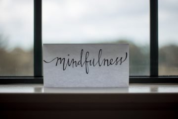 mindfulness printed paper near window, Mindfulness meditation