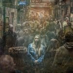 woman, alone, crowd, Cognitive theory of depression