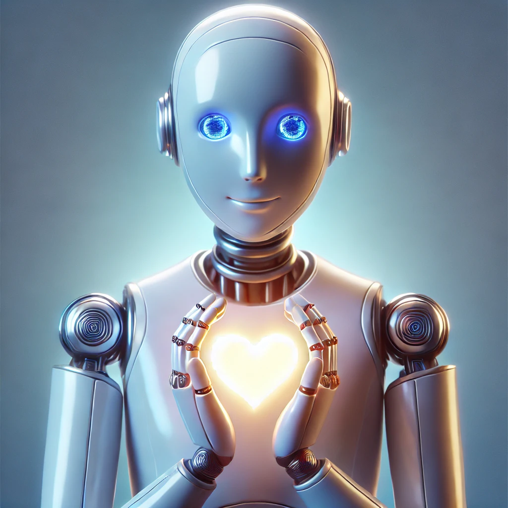 An empathetic AI, represented as a humanoid robot.