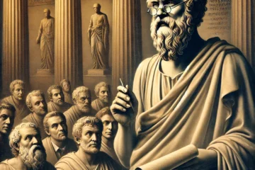 A classical depiction of the Greek philosopher Socrates