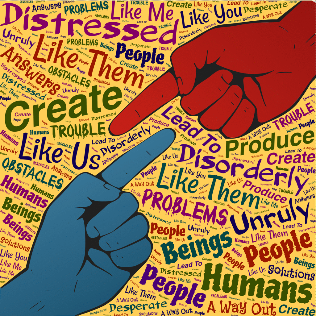 fingerprinting, blaming, division, opposition, scapegoating, red, blue, distress, chaos, disorder, humans, people, problems, solutions, answers, conflict, division, division, division, division, division, conflict, conflict