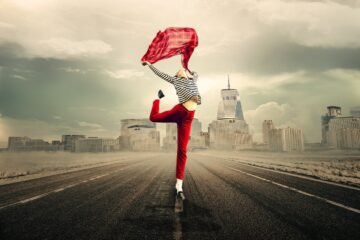 freedom, woman, road, city, happy, girl, young woman, scarf, cloth, dance, balance, joy of life, urban, photomontage, woman, road, city, city, city, happy, happy, happy, happy, happy, girl, girl, girl, dance, dance, dance, dance