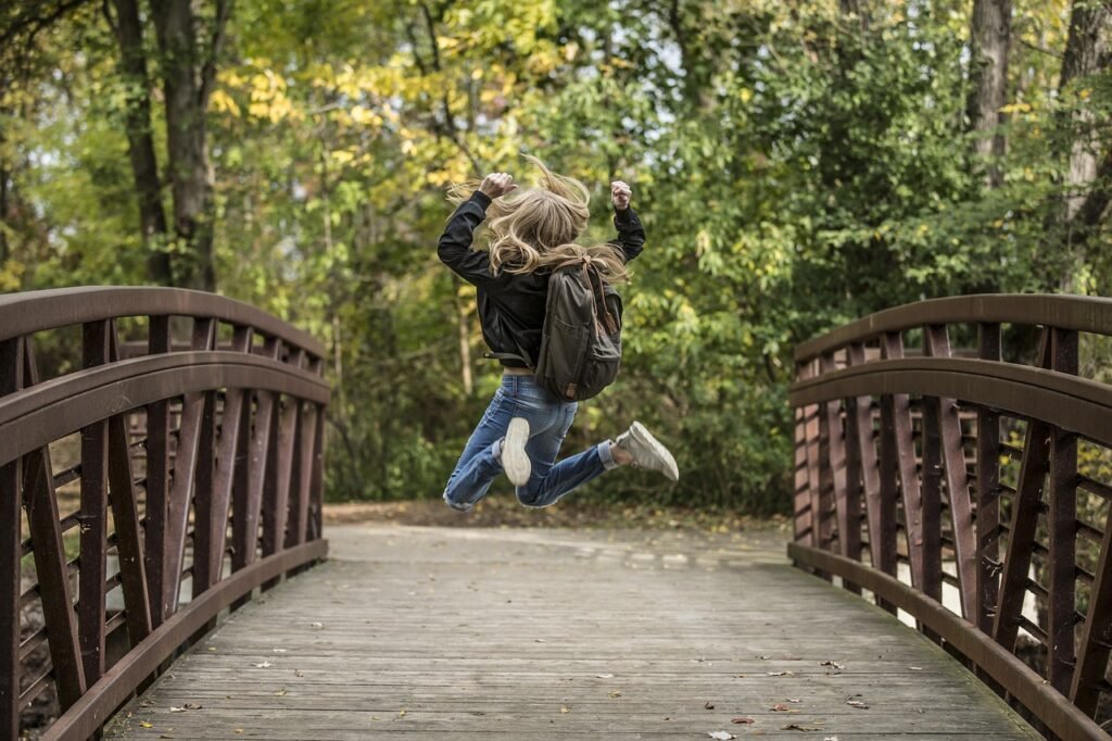 blonde, girl, bridge, fun, happy, joy, jumping, jump, backpack, outdoors, schoolbag, happiness, excitement, bridge, bridge, bridge, bridge, bridge, fun, fun, happy, joy, joy, joy, joy, jumping, jumping, jump, jump, jump, backpack, backpack, happiness, excitement, excitement, excitement, excitement