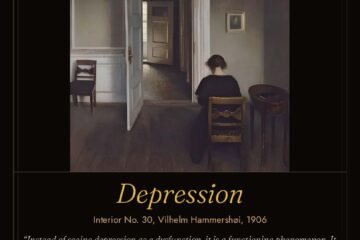 James Hillman - Depression, monochrome image of James Hillman, psychologist